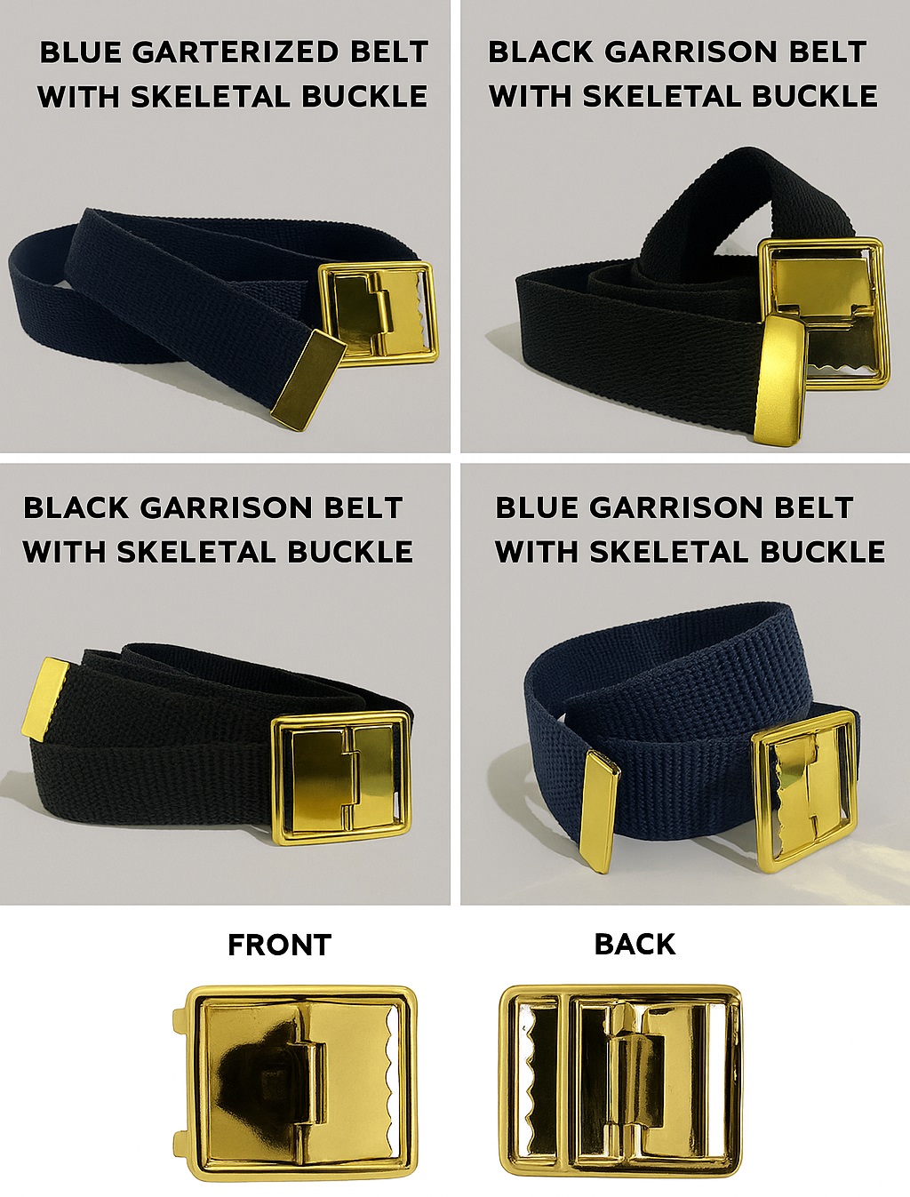 PNP GARRISON/GARTERIZED BELT WITH BUCKLES
